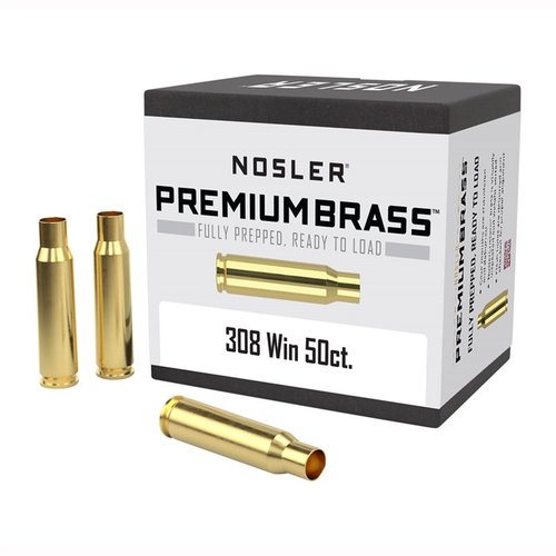 Nosler 308 Winchester Premium Brass to w pełni przygotowane, ręcznie sprawdzone i sortowane pod względem wagi łuski, gotowe do załadunku dla maksymalnej dokładności.