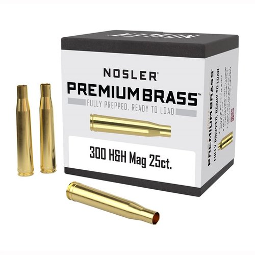 Nosler 300 H&H Magnum Premium Brass jest w pełni przygotowany do załadunku, z dokładnym sortowaniem wagowym i inspekcją, co zapewnia maksymalną dokładność i niezawodność.