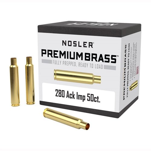 Brass Nosler 280 Ackley Improved to precyzyjnie sortowane, deburr, oraz przygotowane z neck sizing i chamfering, zapewniając najwyższą jakość dla ręcznych loaderów.