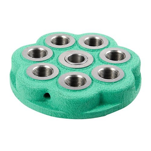 Prasa T-7 Turret Press od Redding to solidna konstrukcja z siedmioma stacjami, precyzyjnym ustawieniem i możliwością użycia długich die Competition.