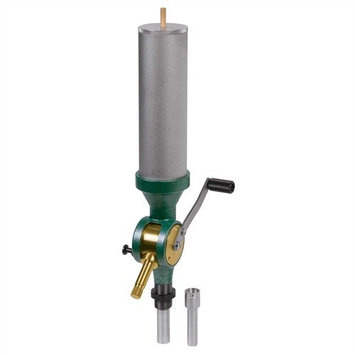 Miernik czarnego prochu RCBS o pojemności 1 funta, aluminiowym leju i wskaźniku poziomu, idealny dla entuzjastów czarnego prochu i strzelców cowboyów.