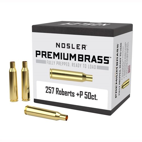 Nosler 257 ROBERTS +P PREMIUM BRASS to w pełni przygotowane, ręcznie sprawdzone i sortowane według wagi elementy, zapewniające maksymalną precyzję i żywotność.