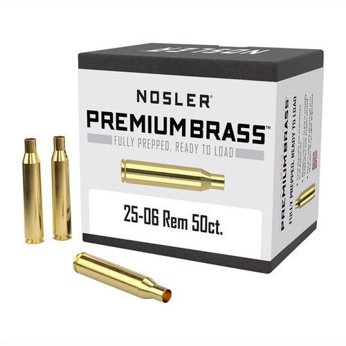 Nosler 25-06 REMINGTON PREMIUM BRASS to w pełni przygotowane, ręcznie sprawdzone i sortowane według wagi łuski, zapewniające maksymalną dokładność i niezawodność.