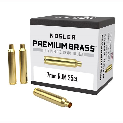 Brass Nosler 7MM Remington Ultra Magnum to premium komponent dla ręcznych loaderów, precyzyjnie sortowany, deburred i gotowy do użycia z doskonałym wykończeniem.