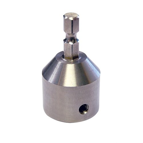 Adapter zasilający Sinclair Case Trimmer Carbide Cutter przyspiesza proces przycinania, eliminując potrzebę użycia czarnej podkładki Delrin™.