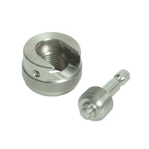 System Sinclair do obracania i trzymania łusek, wykonany ze stali nierdzewnej, przyspiesza proces obróbki i pasuje do wszystkich uchwytów.