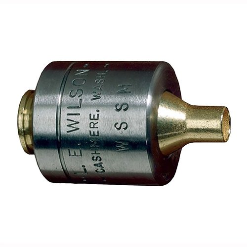 Uchwyt na łuski L.E. Wilson zapewnia precyzyjne trymowanie i obróbkę, wspierając łuskę jak komora broni, co gwarantuje dokładność i powtarzalność.