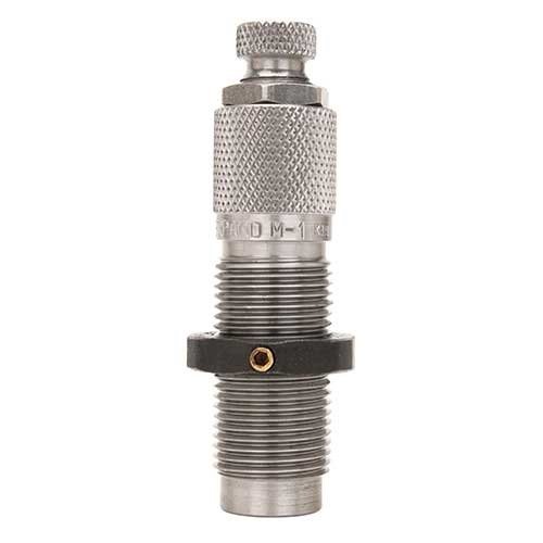 Zestaw PISTOL 'M' DIES, .380-9MM zwiększa i rozszerza wlot łuski, zapewniając równomierne osadzenie pocisku oraz dłuższą żywotność mosiądzu.