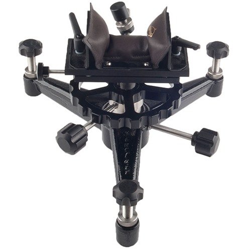 Sinclair Heavy Varmint Rest oferuje szybkie regulacje, możliwość użycia różnych worków piaskowych oraz opcję windage dla precyzyjnego strzelania, dostępny dla praworęcznych i leworęcznych.