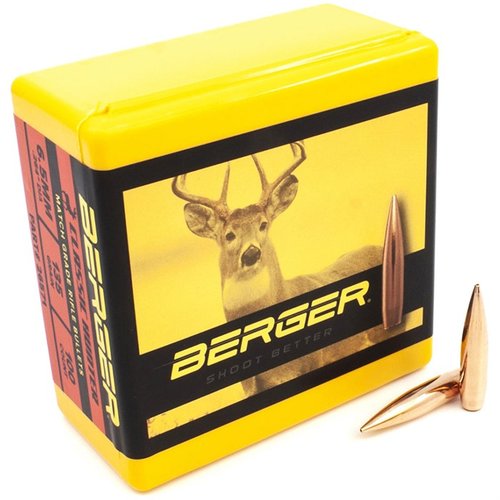 Pociski Berger Classic Hunter 6.5mm 135gr zapewniają szybkie rozszerzenie, minimalizują dryft wiatru i idealnie nadają się do szybkich strzałów w polowaniach.