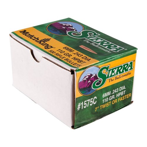 Dla poważnych zawodów strzeleckich, pociski MatchKing® 6MM HPBT zapewniają doskonałą wydajność balistyczną na dużych odległościach w trudnych warunkach.