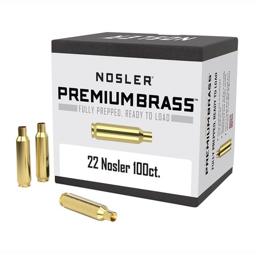 22 NOSLER PREMIUM BRASS to w pełni przygotowane, ręcznie sprawdzone i sortowane na wagę łuski, zapewniające maksymalną dokładność i powtarzalność w ładowaniu.