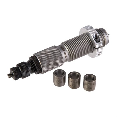 Zestaw Bushing Bump Neck Die Kit od Forster pozwala precyzyjnie kontrolować napięcie na szyjkach nabojów, oferując idealnie dopasowane i polerowane die oraz trzy wybrane bushings.