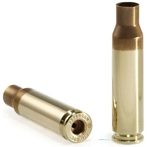 .308 Winchester Brass od Peterson Cartridge to precyzyjne i spójne łuski, dostępne z dużym lub małym gniazdem na spłonkę, zapewniające lepszą ignicję prochu.
