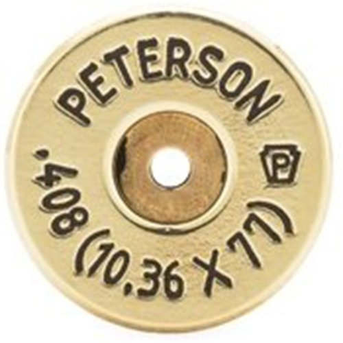 Łuski 10.36x77mm od Peterson Cartridge są gotowe do załadunku, wytrzymałe, czyszczone, w opakowaniu na 50 sztuk, idealne do precyzyjnego strzelania na 2000 m.