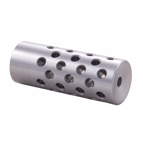 Muzzle brake #4 22 kal. zmniejsza odczuwalny odrzut i podnoszenie lufy, oferując 42 porty dla maksymalnej kontroli odrzutu, wymaga obróbki przez rusznikarza.