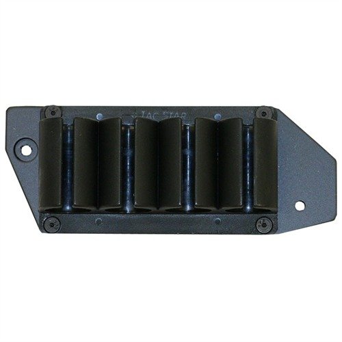 Lekki uchwyt na naboje do Mossberg 500, montowany do odbiornika, umożliwia szybki dostęp do dodatkowych ładunków, bez trwałych modyfikacji broni.