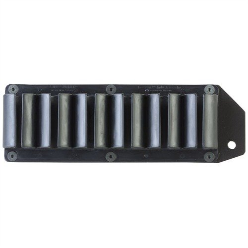 Lekki uchwyt na naboje SIDE SADDLE, pasujący do Remington 870/1100/1187, umożliwia szybki dostęp do 6 dodatkowych nabojów bez trwałych modyfikacji.