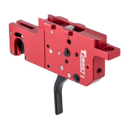 Dwustopniowy spust Timney do Ruger Precision Rifle oferuje precyzyjny, regulowany opór oraz trwałą konstrukcję ze stali, zwiększając wydajność strzałów.