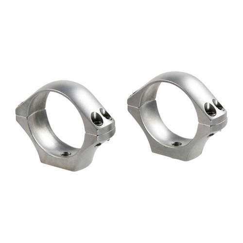 Pierścienie SAKO/TIKKA OPTILOCK 30MM X-LOW, ze stali nierdzewnej, zapewniają stabilne mocowanie celownika, idealne dla strzelców ceniących precyzję i trwałość.
