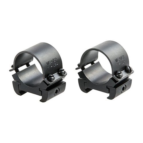 Wysokiej jakości pierścienie montażowe z regulacją wiatru zapewniają mocne mocowanie i precyzyjne ustawienie celownika na szynach Weaver.