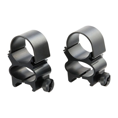 Ringsy SEE-THRU WEAVER w matowym niebieskim wykończeniu, idealne do montażu dużych celowników i zapewniające 19mm regulacji odległości oka.