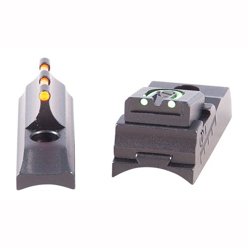 Zestaw celowników TRADITIONS BUCKHUNTER z kontrastującymi czerwonymi i zielonymi punktami optycznymi zapewnia szybkie celowanie i doskonałą widoczność w każdych warunkach.